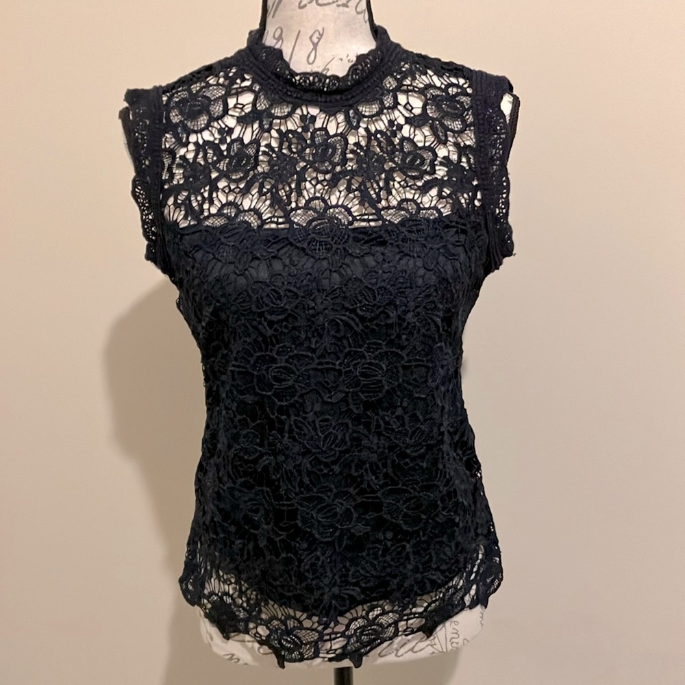 Nanette Lepore Sleeveless Lace Top